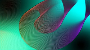 Abstract wave wireframe element background. Stylized line art wavy pattern. Curved wave line digital background.