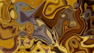 Altın rengi soyut sıvı hareket arkaplanı.