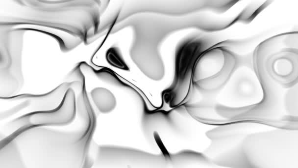 Weiße Farbe Abstrakter Hintergrund Bunte Marmor Flüssige Wellen Schöne Flüssige — Stockvideo