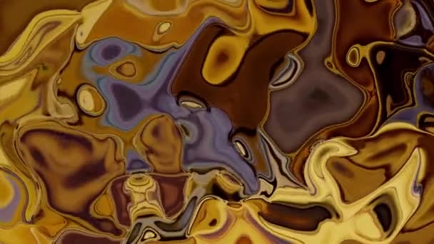 Zlatá Barva Abstraktní Tekutý Pohyb Pozadí — Stock video