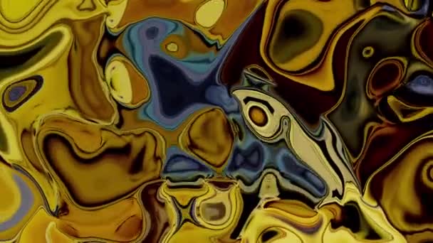 Gold Color Abstract Liquid Motion Background — Stock Video