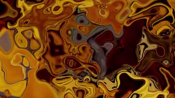 Золотий Колір Абстрактний Фон Руху Рідини — стокове відео