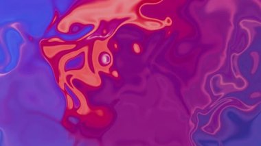 Pembe yüzeyin soyut sıvı animasyonu. Dalgalı pembe ve mor arka plan videosu. Akış animasyonu arka plan. Soyut sıvı hareket dalga .4k