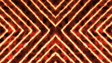 Turuncu renkli Neon ışığı geometrik parlak çizgi animasyonu. Canlandırılmış neon hat hareketi arka planda 44k