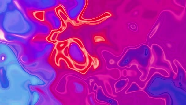 Animazione Fluida Astratta Superficie Rosa Ondeggiante Rosa Viola Video Sfondo — Video Stock