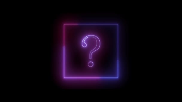 Question Mark Query Symbol Search Icon Quiz Sign Loop Concept — Stock Video