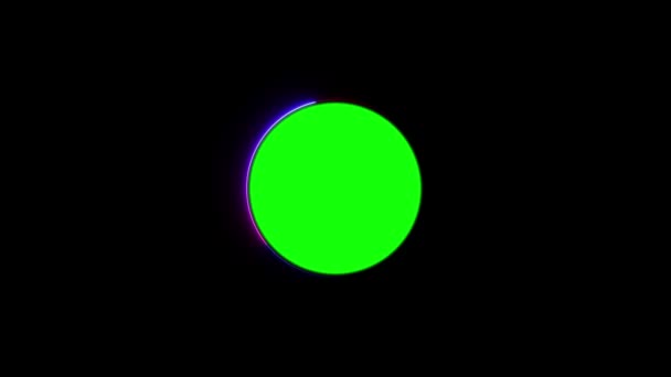 Grafica Del Movimento Del Cerchio Con Sfondo Dello Schermo Verde — Video Stock