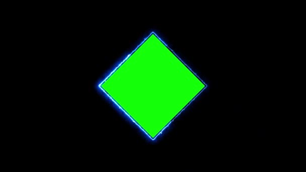 Grafica Quadrata Con Sfondo Schermo Verde — Video Stock