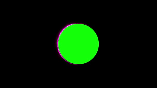 具有绿色屏幕背景的圆形运动图形 — 图库视频影像