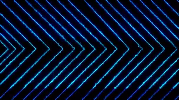 Kleur Neon Licht Geometrische Gloeiende Lijn Animatie Geanimeerde Neon Lijn — Stockvideo