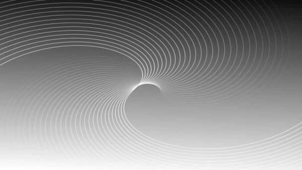 Artistieke Geometrische Lijn Met Kleurrijke Gradiënt Achtergrond Abstracte Spiraalvormige Geometrische — Stockvideo