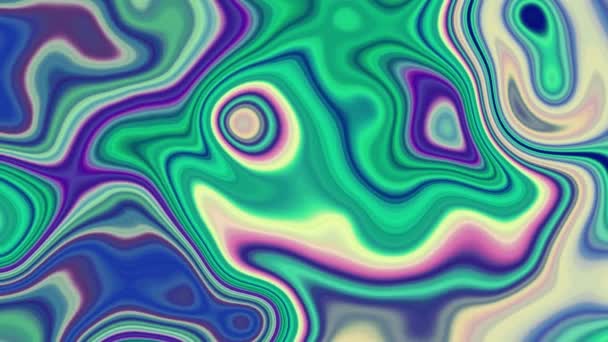 抽象的なカラフルな波の背景 アニメーションされた抽象的な流れる液体の動き 抽象液体流体背景 抽象液体波 4K解像度に対する抽象的な背景 — ストック動画
