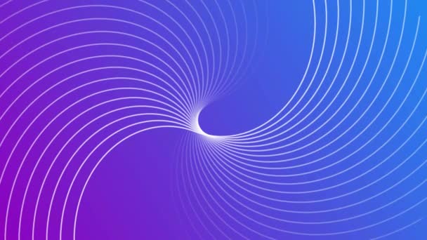 Künstlerische Geometrische Linie Mit Farbenfrohem Farbverlauf Hintergrund Abstrakte Spiralförmige Geometrische — Stockvideo
