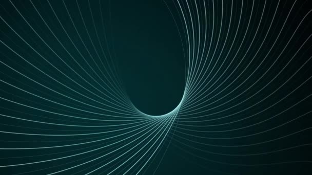 Künstlerische Geometrische Linie Mit Farbenfrohem Farbverlauf Hintergrund Abstrakte Spiralförmige Geometrische — Stockvideo