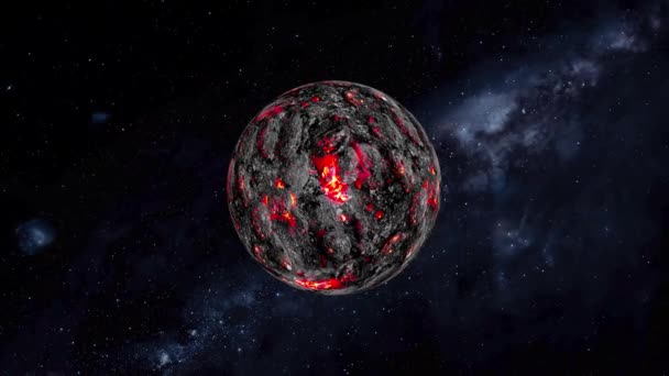 Lava Planet Space Earth Planet Become Lava Planet Global Warming — Stockvideo
