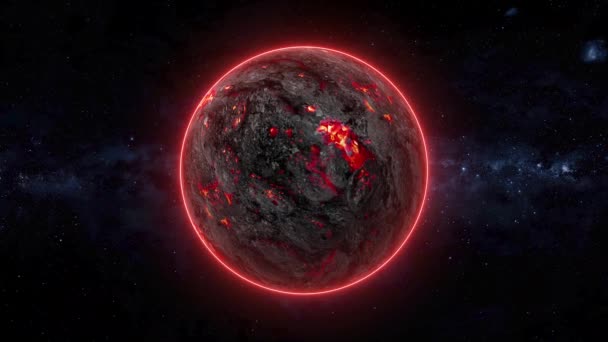 Lava Planet Space Earth Planet Become Lava Planet Global Warming — Αρχείο Βίντεο