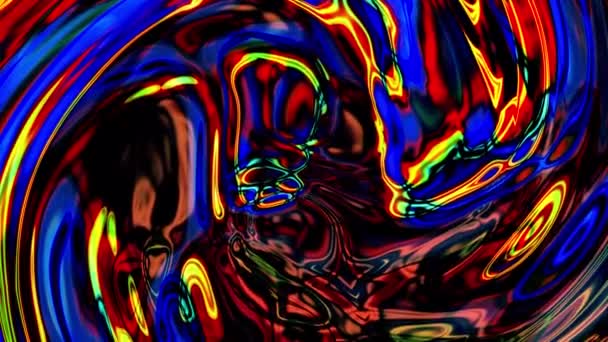 Fundo Ondulado Colorido Abstrato Animado Movimento Líquido Abstrato Fluindo Abstrato — Vídeo de Stock