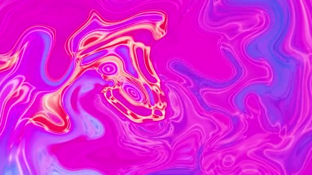Fondo Ondulado Colorido Abstracto Movimiento Líquido Fluido Abstracto Animado Abstracto — Vídeos de Stock