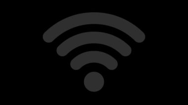 Wifi network showing weak signal. Low frequency network animation.