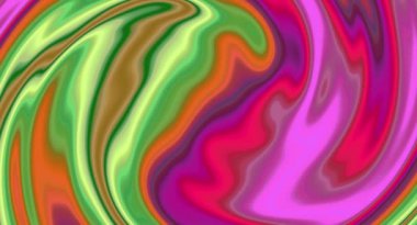 Soyut Animasyon Rengi Dalgalı Yumuşak Duvar. Kusursuz Döngülü 4K Canlandırması