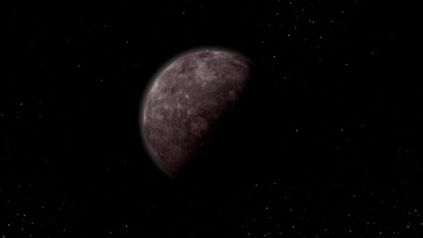 Sistema Solar Mercurio Planeta Aislado Sobre Fondo Blanco — Vídeos de Stock