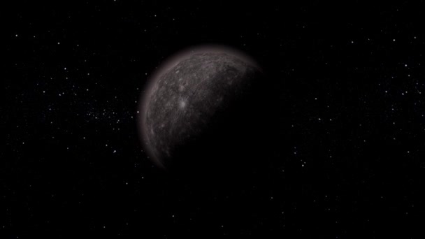Sistema Solar Mercúrio Planeta Isolado Sobre Fundo Branco — Vídeo de Stock