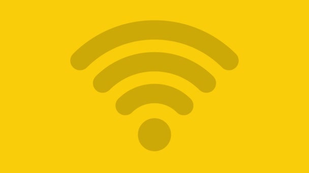 Wifi Network Showing Weak Signal Low Frequency Network Animation — Vídeo de stock