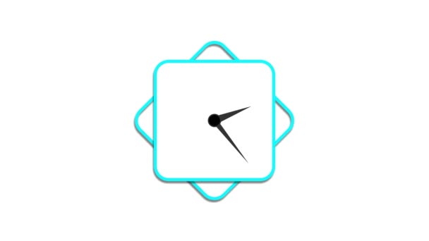 时钟在不同背景下的近视 时钟跑得很快 在不同形状上隔离的时钟拨号特写 — 图库视频影像