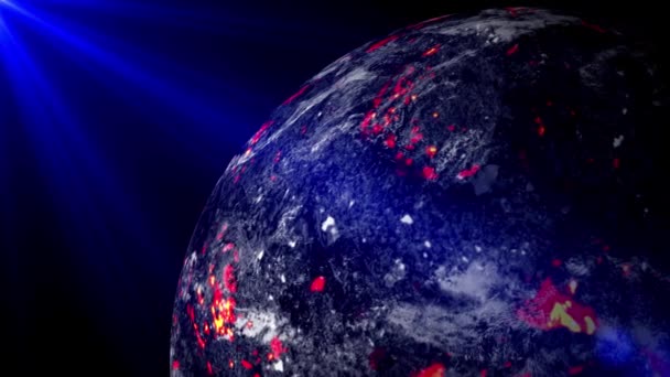 Lava Planet Space Earth Planet Become Lava Planet Global Warming — Stock videók