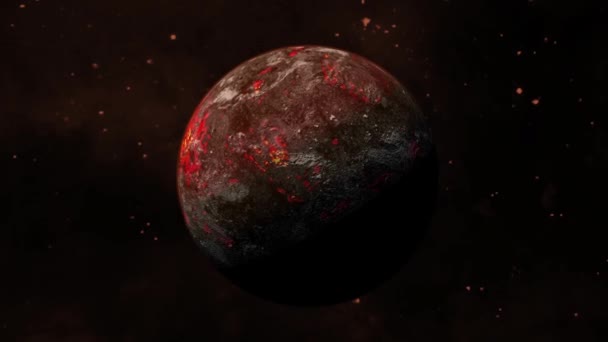 宇宙の溶岩惑星 地球惑星は溶岩惑星になる 地球温暖化の影響 — ストック動画