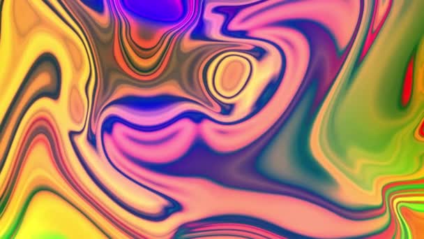 流れる液体 クラシック流動ペイントアート波のテクスチャ液体波の効果のフッテージ — ストック動画