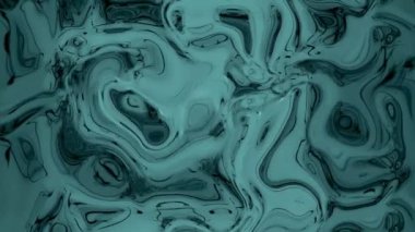 Su dalgalarının, dalgaların, su dalgalarının, mermerlerin, hareketli renkli boyanın soyut arkaplanı. Güzel sıvı sanat eseri 3D Soyut Tasarımlı mermer video. 4K