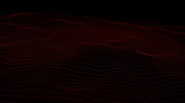 Soyut dijital parçacık dalgası ve ışıklar arkaplanı, dijital parçacık siber veya teknolojik arkaplanı, rastgele noktalar ve ızgaralar parlıyor. veri, yüksek teknoloji kavramı.