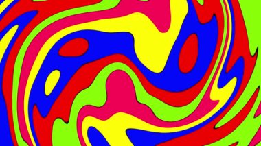 Soyut Animasyon Rengi Dalgalı Yumuşak Duvar. Çoklu Renkli Sıvı Düzeni kavramı. Dalgalı Yansıma Yüzey arkaplanı