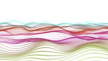 Çizgiler soyut canlandırılmış arkaplan, renkli çizgileri olan beyaz arkaplan döngüsel canlandırma olarak görünür ve kaybolur.