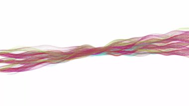 Çizgiler soyut canlandırılmış arkaplan, renkli çizgileri olan beyaz arkaplan döngüsel canlandırma olarak görünür ve kaybolur.