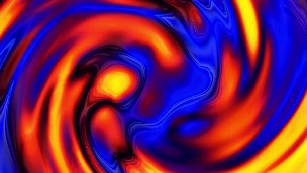 Abstract Animation Color Wavy Smooth Wall Concept Multicolor Liquid Pattern — Stock Video