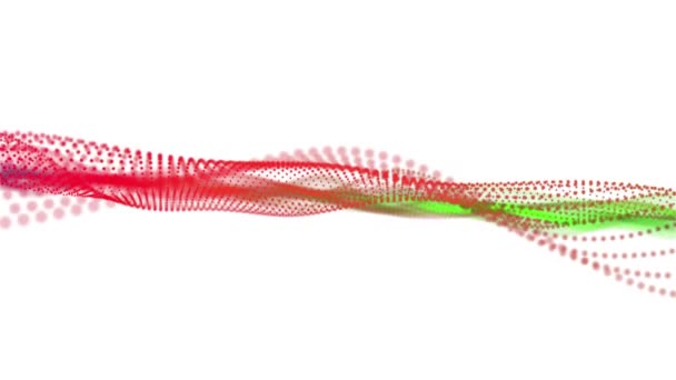 Абстрактный Бесшовный Цикл Сетки Светящийся Синий Красный Фиолетовый Точка Футуристические — стоковое видео
