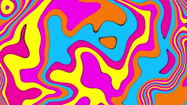 Dinding Smooth Wavy Berwarna Abstrak Konsep Pola Cairan Multicolor Latar — Stok Video