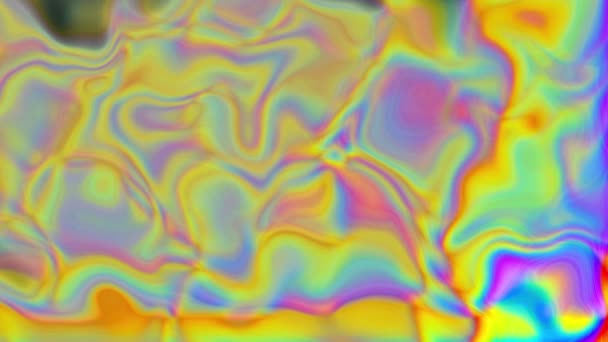 黄色的潮流波浪形背景和渐变色的光滑液体背景 — 图库视频影像