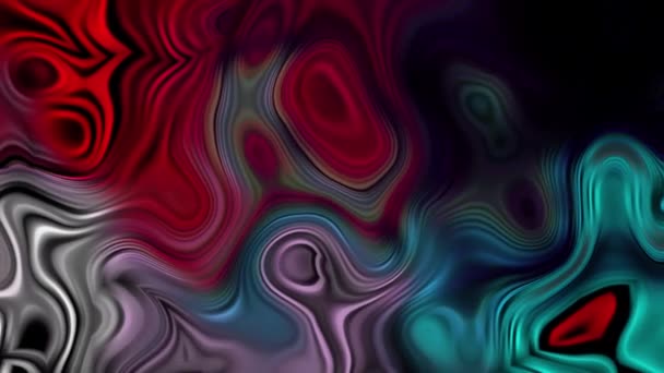 抽象的な混合された色の液体の動きの背景 乱流する液体色 抽象的な背景を移動する スムーズな色移行を生み出す — ストック動画