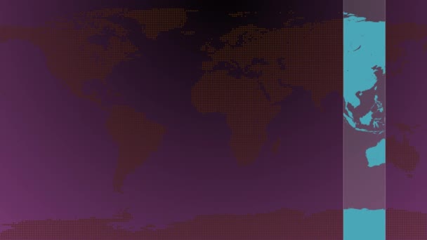 Mapa Světa Abstraktní Pozadí Televizní Zprávy Novinky Prezentace Technice Pozadí — Stock video