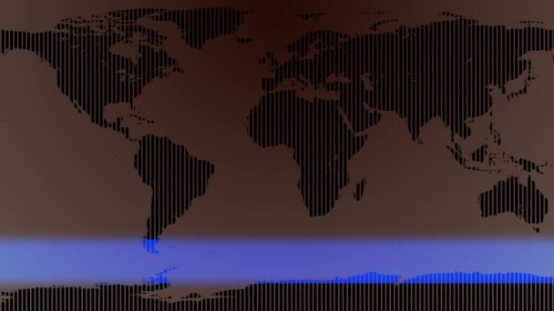 Абстрактный Фон Карты Мира Телевизионный Новостной Фон Презентация Новостной Технологии — стоковое видео