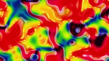 Su dalgaları, dalgalar, su dalgaları, mermer, renkli mermer sıvı dalgaların soyut arkaplanı. Güzel sıvı sanat 3D Soyut Tasarım Renkli mermer video. 4K