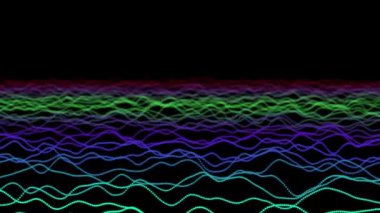 Çizgi dalgalarının, dalgaların, çizgi dalgalarının, mermerlerin, renkli çizgi dalgalarının soyut arkaplanı. Güzel sıvı sanat 3D Soyut Tasarım Renkli çizgi hareketi videosu. 4K