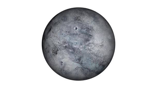 白色背景下的虚构行星动画 — 图库视频影像