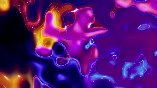 Flujo Líquido Digital Brillante Color Púrpura Color Brillante Ahumado Abstracto — Vídeo de stock