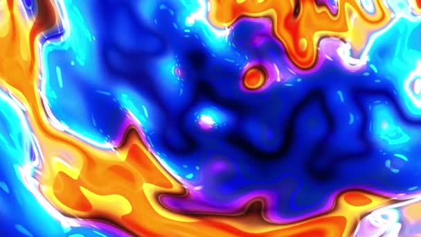 水の波 大理石 多彩な大理石の液体波の抽象的な背景 美しい液体アート3D抽象的なデザインカラフルな大理石のビデオ 4Kについて — ストック動画