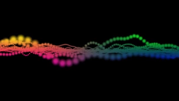 Абстрактный Фон Линейных Волн Волн Ряби Линий Мрамора Разноцветных Линейных — стоковое видео