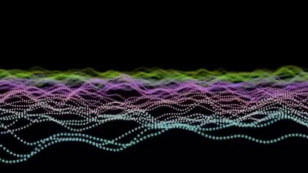 线条波 线条波纹 大理石 彩色线条波的背景 美丽的液体艺术3D摘要设计多彩的线条运动视频 — 图库视频影像
